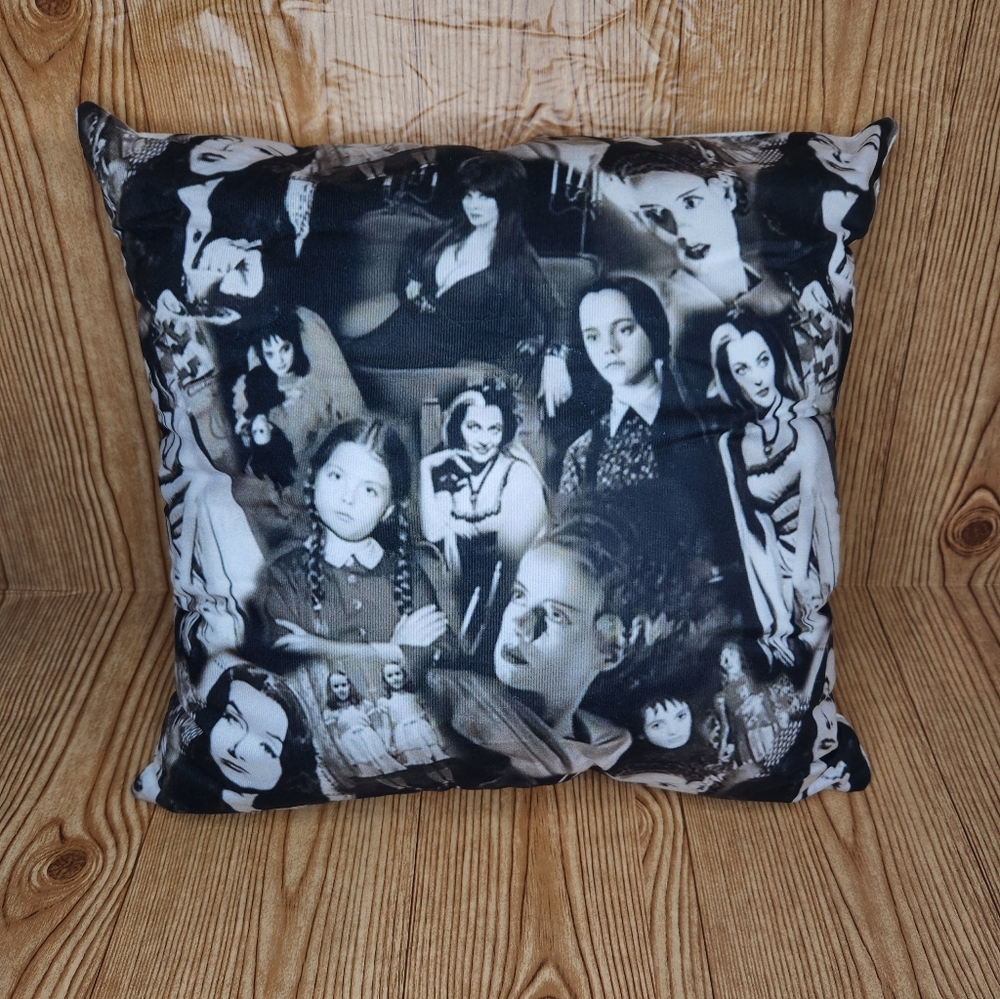 Ghoul Girls‎ Horror Queens Elvira Morticia Halloween Decorative Pillow